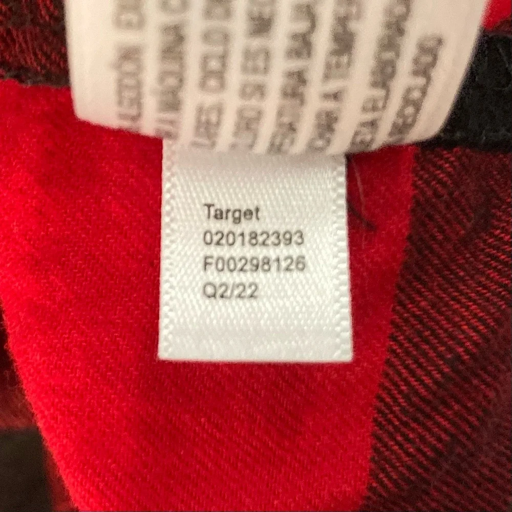 Wondershop by Target Red Gingham Plaid Button Down Nightgown Medium - Picture 9 of 11